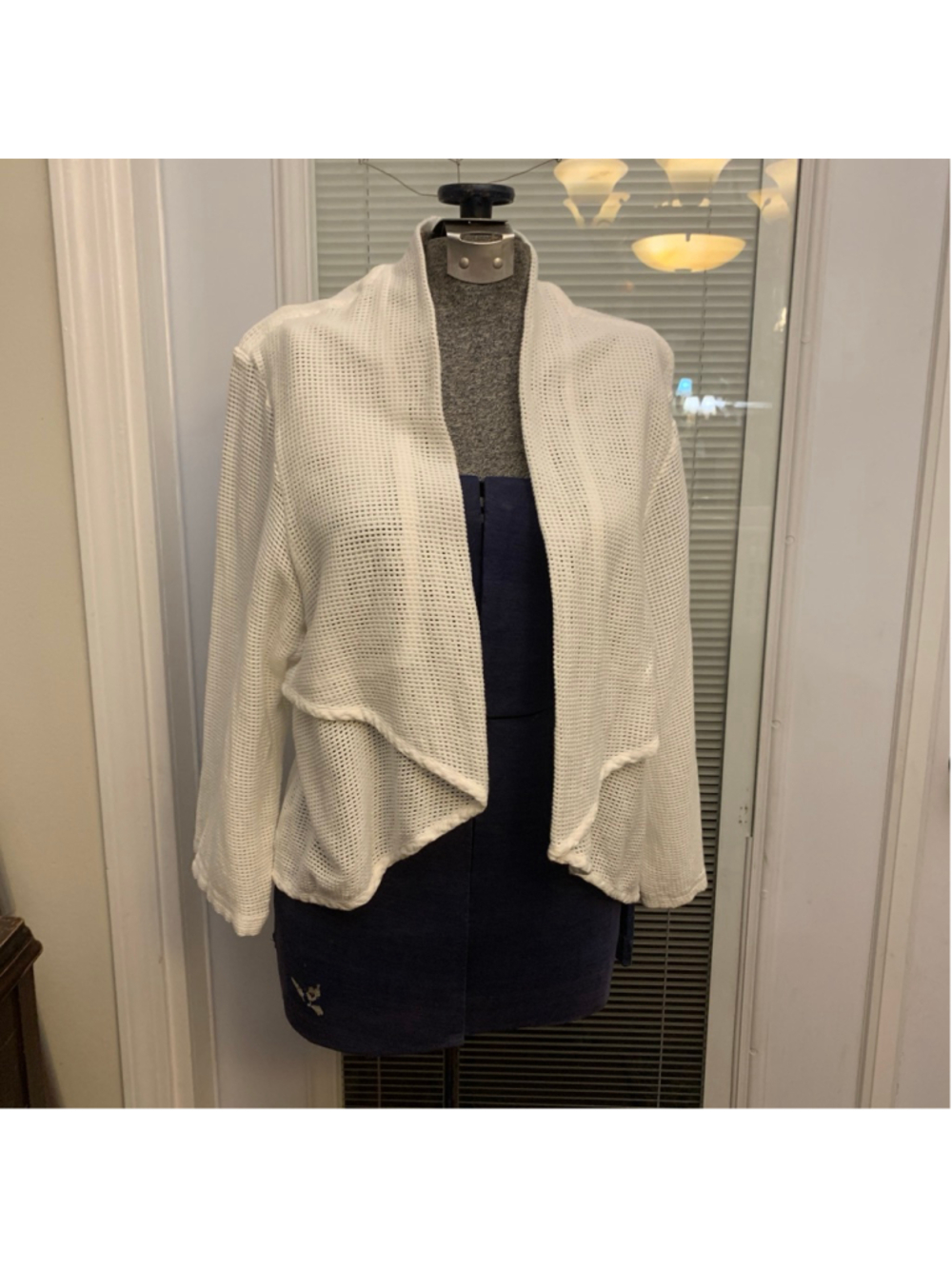 Women's Color Me Cotton White Shrug Medium